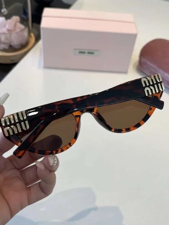 Miu Miu Tortoiseshell Cat-Eye Sunglasses with Brown Lenses main image 4